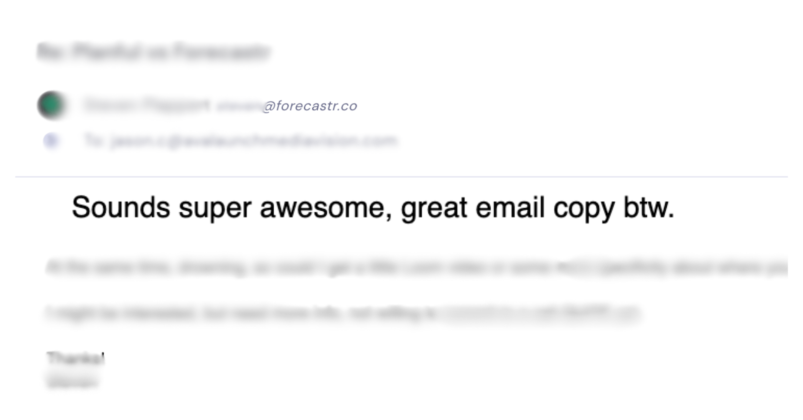 Cold email reply from a prospect