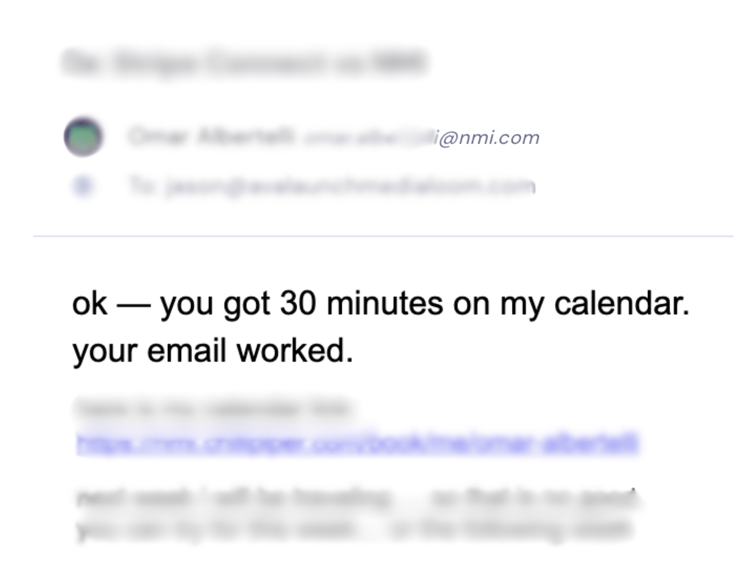 Cold email reply from a prospect