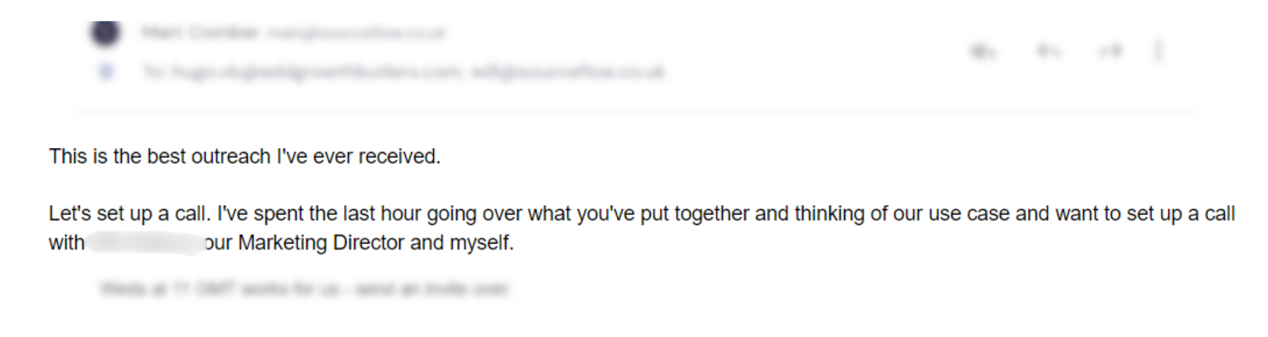 Cold email reply from a prospect